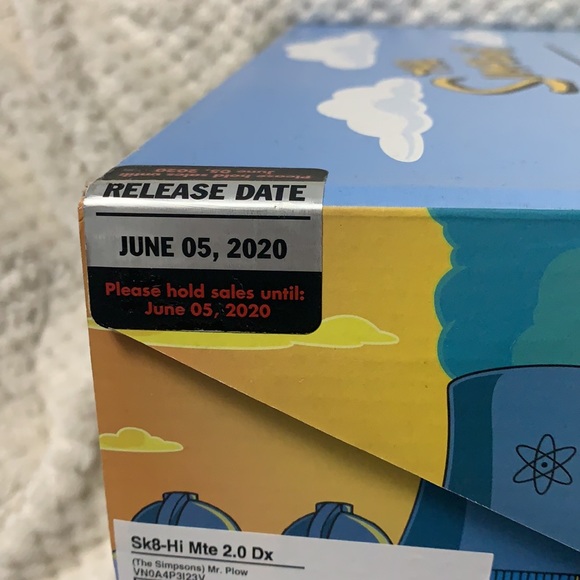 Limited edition Sk8-Hi Met 2.0 Dx The Simpsons Mr. Plow high top - Picture 8 of 8